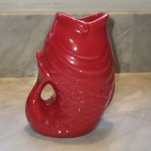 Red fish creamer or milk pot